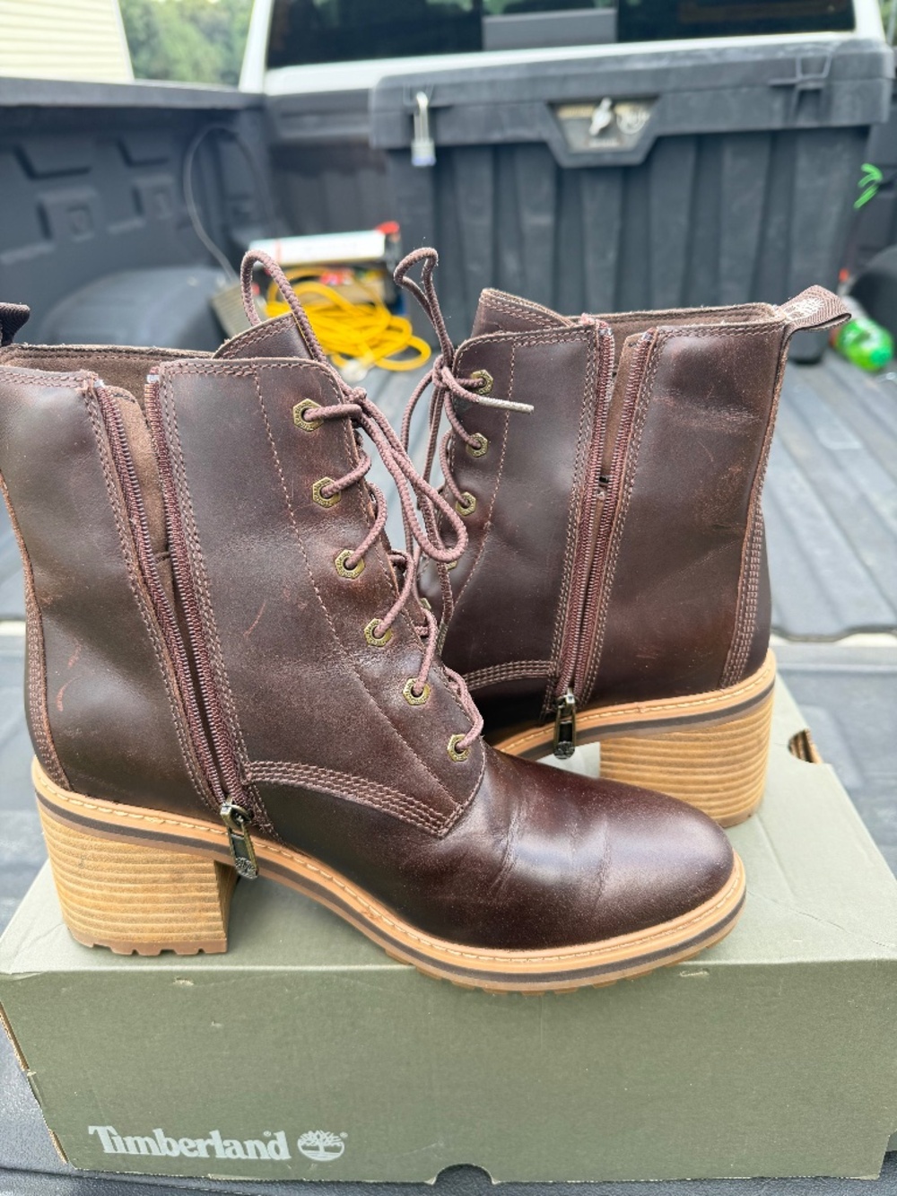 timberland Sienna high side zip boot 9.5 women.